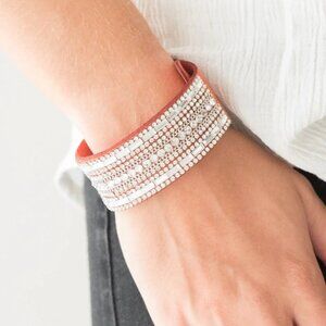 Paparazzi Jewelry Accessories - Rebel Radiance - Orange Bracelet - Vintage